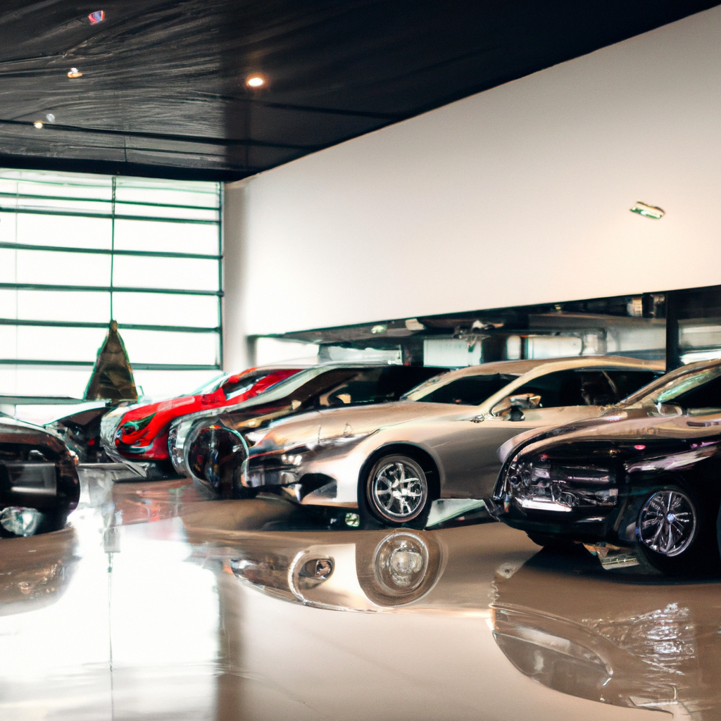 Showroom de carros de luxo